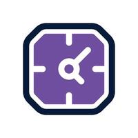 clock dual tone icon. Sleek and modern icon for websites and mobile apps. vector