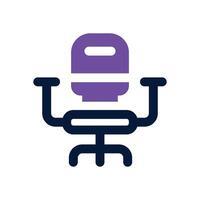 chair dual tone icon. Sleek and modern icon for websites and mobile apps. vector