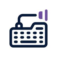 keyboard dual tone icon. Sleek and modern icon for websites and mobile apps. vector