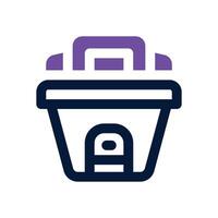 bin dual tone icon. Sleek and modern icon for websites and mobile apps. vector