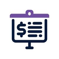 projector screen dual tone icon. Sleek and modern icon for websites and mobile apps. vector