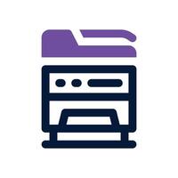 copier dual tone icon. Sleek and modern icon for websites and mobile apps. vector