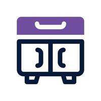 cabinet dual tone icon. Sleek and modern icon for websites and mobile apps. vector