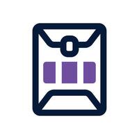 dossier dual tone icon. Sleek and modern icon for websites and mobile apps. vector