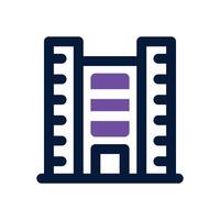 office building dual tone icon. Sleek and modern icon for websites and mobile apps. vector