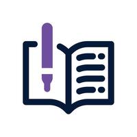 notebook dual tone icon. Sleek and modern icon for websites and mobile apps. vector