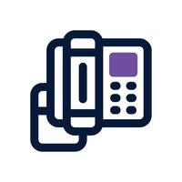 telephone dual tone icon. Sleek and modern icon for websites and mobile apps. vector