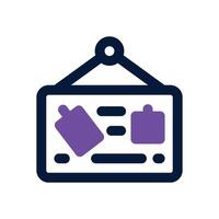 board dual tone icon. Sleek and modern icon for websites and mobile apps. vector