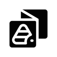 brochure glyph icon. Strong and solid icon for websites and mobile apps. vector