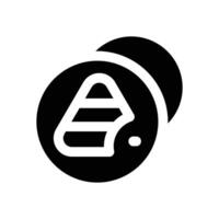badge glyph icon. Strong and solid icon for websites, mobile interfaces, presentations, and visual branding. High quality and easy to edit. vector