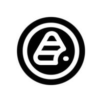 color palette glyph icon. Strong and solid icon for websites and mobile apps. vector