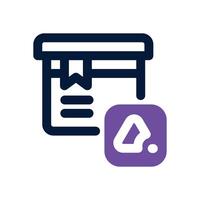 product dual tone icon. Sleek and modern icon for websites, mobile apps, marketing materials, and corporate design. Fully scalable and ready to use. vector