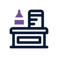 stationery dual tone icon. Sleek and modern icon for websites and mobile apps. vector