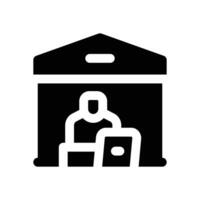 work from home glyph icon. Strong and solid icon for websites, mobile interfaces, presentations, and visual branding. High quality and easy to edit. vector
