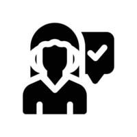 client glyph icon. Strong and solid icon for websites, mobile interfaces, presentations, and visual branding. High quality and easy to edit. vector