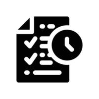 deadline glyph icon. Strong and solid icon for websites and mobile apps. vector