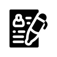 resume glyph icon. Strong and solid icon for websites and mobile apps. vector