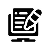 copywriter glyph icon. Strong and solid icon for websites, mobile interfaces, presentations, and visual branding. High quality and easy to edit. vector