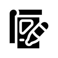 sketchbook glyph icon. Strong and solid icon for websites, mobile interfaces, presentations, and visual branding. High quality and easy to edit. vector