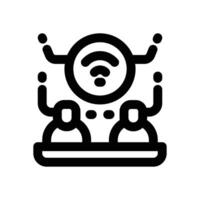 remote access line icon. Clean and minimalist icon for websites, mobile apps, presentations, and logos. Fully scalable and customizable for any project. vector