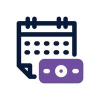 payment day dual tone icon. Sleek and modern icon for websites, mobile apps, marketing materials, and corporate design. Fully scalable and ready to use. vector