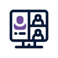 webinar dual tone icon. Sleek and modern icon for websites and mobile apps. vector