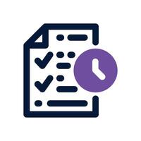 deadline dual tone icon. Sleek and modern icon for websites and mobile apps. vector