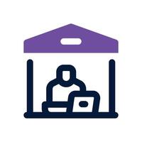 work from home dual tone icon. Sleek and modern icon for websites, mobile apps, marketing materials, and corporate design. Fully scalable and ready to use. vector