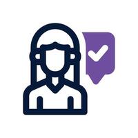 client dual tone icon. Sleek and modern icon for websites, mobile apps, marketing materials, and corporate design. Fully scalable and ready to use. vector