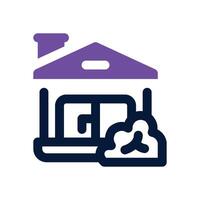 house dual tone icon. Sleek and modern icon for websites, mobile apps, marketing materials, and corporate design. Fully scalable and ready to use. vector