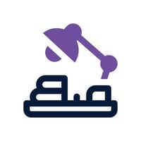 desk lamp dual tone icon. Sleek and modern icon for websites, mobile apps, marketing materials, and corporate design. Fully scalable and ready to use. vector
