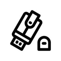 usb drive line icon. Clean and minimalist icon for websites, mobile apps, presentations, and logos. Fully scalable and customizable for any project. vector