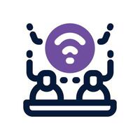 remote access dual tone icon. Sleek and modern icon for websites, mobile apps, marketing materials, and corporate design. Fully scalable and ready to use. vector