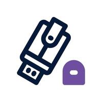 usb drive dual tone icon. Sleek and modern icon for websites, mobile apps, marketing materials, and corporate design. Fully scalable and ready to use. vector