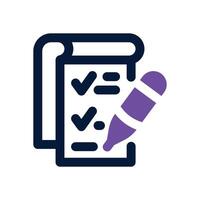 to do list dual tone icon. Sleek and modern icon for websites, mobile apps, marketing materials, and corporate design. Fully scalable and ready to use. vector