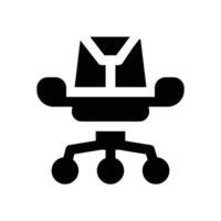 office chair glyph icon. Strong and solid icon for websites, mobile interfaces, presentations, and visual branding. High quality and easy to edit. vector