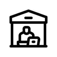 work from home line icon. Clean and minimalist icon for websites and mobile apps. vector