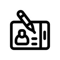 blogger line icon. Clean and minimalist icon for websites and mobile apps. vector