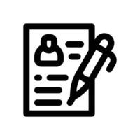 resume line icon. Clean and minimalist icon for websites and mobile apps. vector