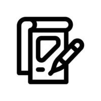 sketchbook line icon. Clean and minimalist icon for websites and mobile apps. vector