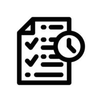 deadline line icon. Clean and minimalist icon for websites and mobile apps. vector