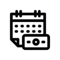 payment day line icon. Clean and minimalist icon for websites and mobile apps. vector