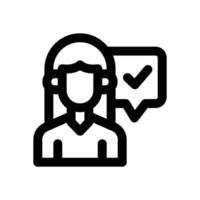 client line icon. Clean and minimalist icon for websites and mobile apps. vector