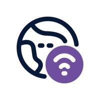 internet dual tone icon. Sleek and modern icon for websites and mobile apps. vector
