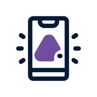 smartphone dual tone icon. Sleek and modern icon for websites and mobile apps. vector