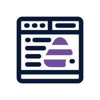website dual tone icon. Sleek and modern icon for websites and mobile apps. vector