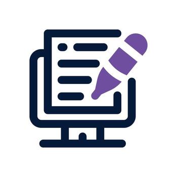 copywriter dual tone icon. Sleek and modern icon for websites, mobile apps, marketing materials, and corporate design. Fully scalable and ready to use. vector