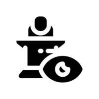 witness glyph icon. Strong and solid icon for websites, mobile interfaces, presentations, and visual branding. High quality and easy to edit. vector