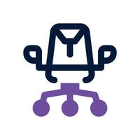 office chair dual tone icon. Sleek and modern icon for websites, mobile apps, marketing materials, and corporate design. Fully scalable and ready to use. vector