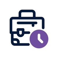 working time dual tone icon. Sleek and modern icon for websites, mobile apps, marketing materials, and corporate design. Fully scalable and ready to use. vector